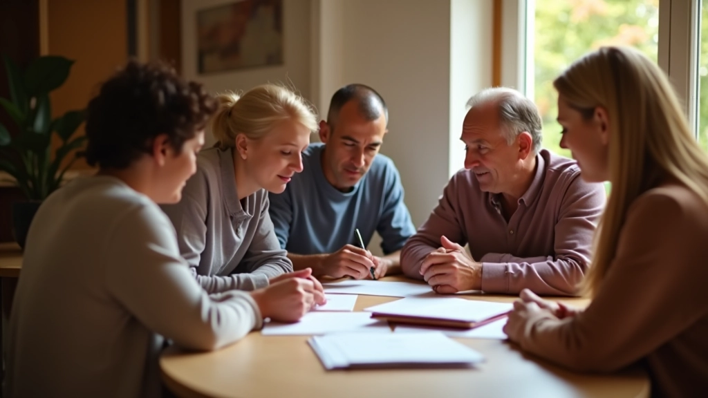 Famille planifiant ensemble ses donations et son budget