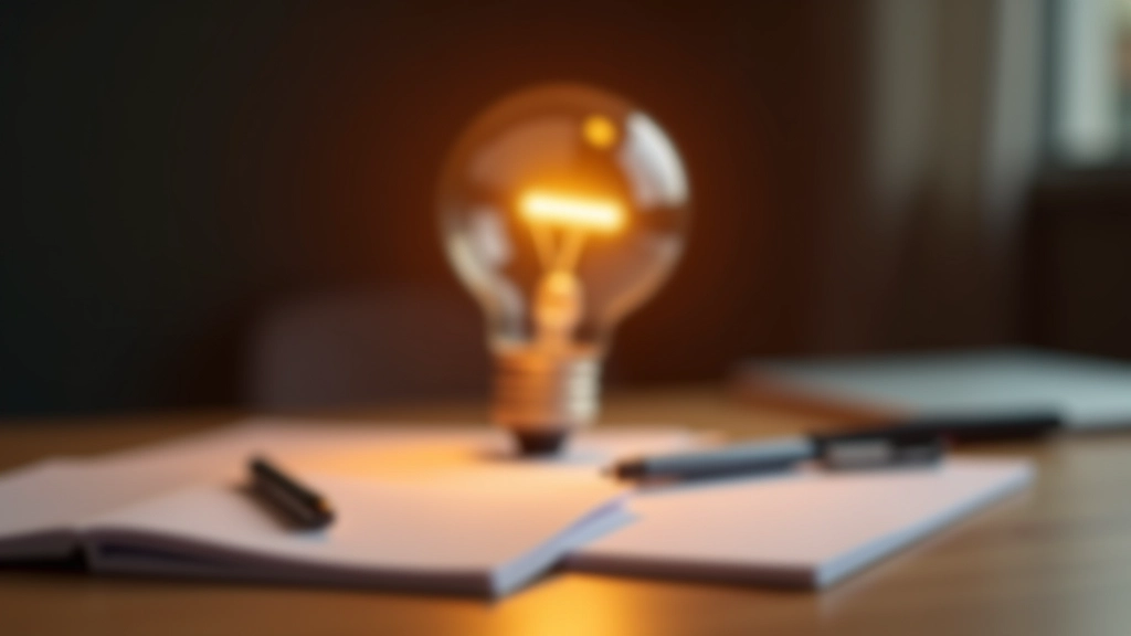 Ampoule brillante avec symbole d'idée sur fond bleu représentant les conseils pratiques